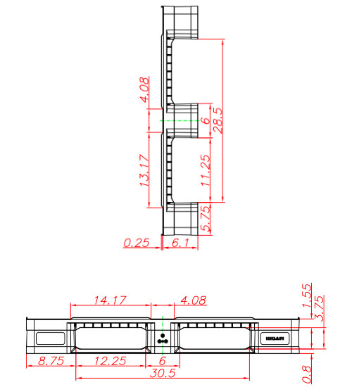 CP-4840-3R-E3CD-FDA Plastic Pallet - Photo 5
