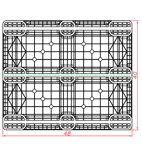 CP-4840-3R-E3OD-FDA Plastic Pallet - Photo 3