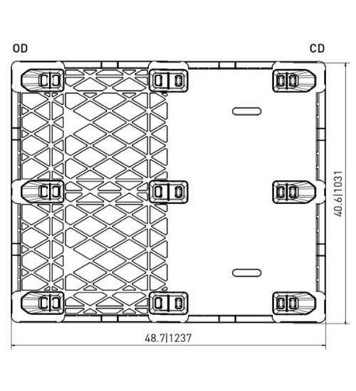 CP-4840-N-100 Plastic Pallet - Photo 3