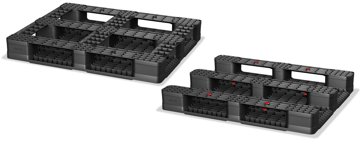 cruciform and 3 runner rackable pallets